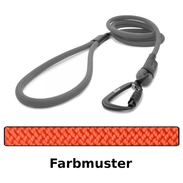 klassische Hundeleine TWIST - L - 115cm - orange